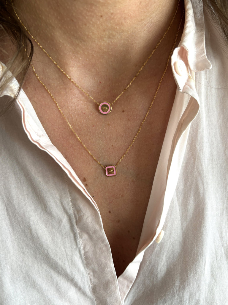 Collier QUADRO - Rosa bubble