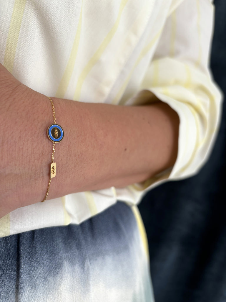 Bracelet TONDO - Chaine - Blu elettrico